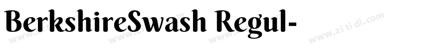 BerkshireSwash Regul字体转换